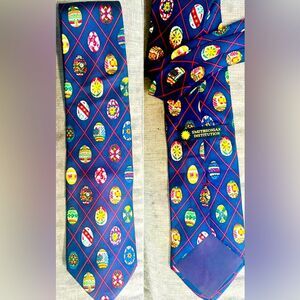 Smithsonian Institute Navy Fabergé Egg Silk Necktie